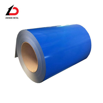 핫 롤 0.5 * 1250mm 3019 Ral 5030 Ral 9002 Ral 3020 PPGI Dx51d 20/5um 0.47mm 두꺼운 색상 코팅 / 사전 페인트 된 진열 스틸 코일