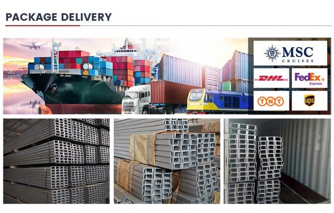ASTM 탄소 강철 U 채널 펄린 U 모양 금속 채널 200X73X7mm 10