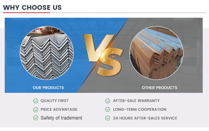 ASTM A36 A53 탄소 강철 각도 막대 6mm 강철 각도 L 모양 6