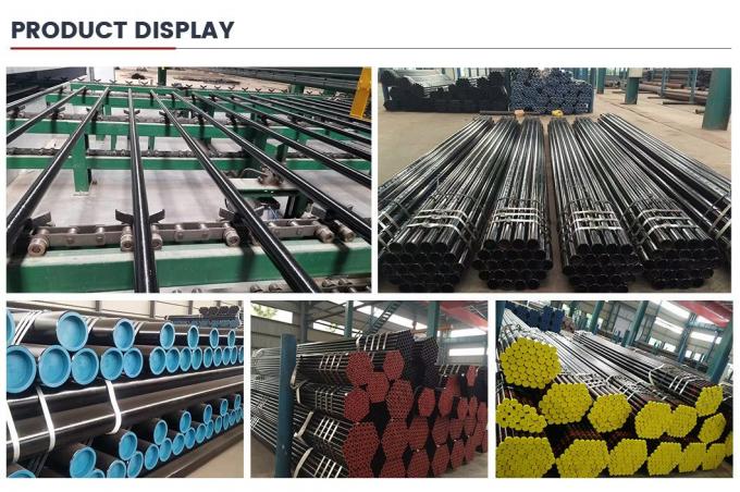 API 5L X42 X52 X56 X6 Sch ASTM A106 A36 A53 DN350 DN400 나선 용접형 흑색 경미한 탄소 강철 파이프 원형 CS ERW 석유 파이프 라인 7