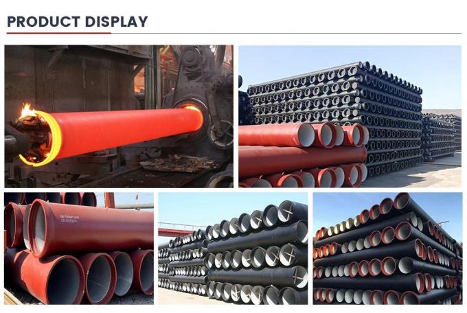 전체 품종 ISO2531 En598 De 98-1668 DN80-DN2600 수압/자동차 파이프, 오일/가스 굴착에 사용되는 유연 철 파이프 11
